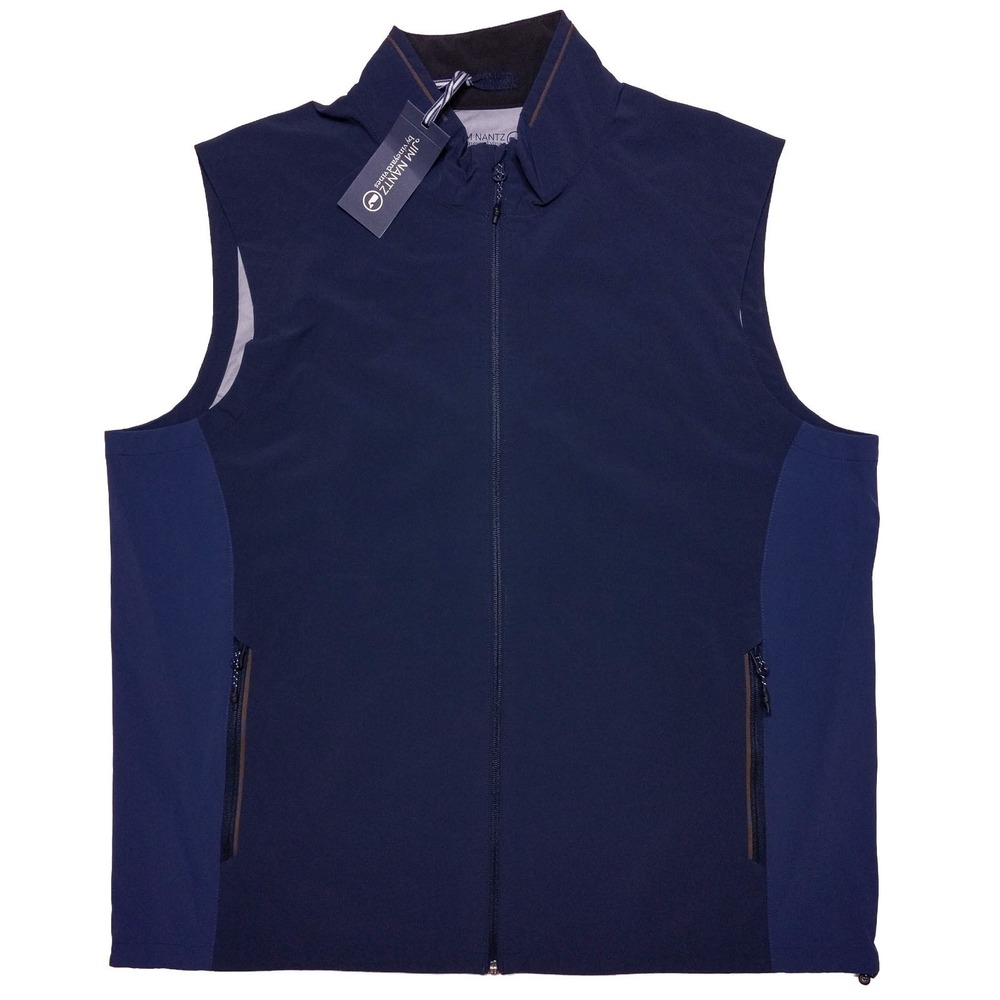 VINEYARD VINES Golf Wind Rain Vest XL Jim Nance 17 Mile Performance Blue ~ New